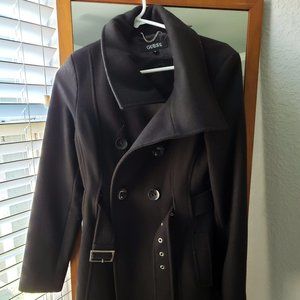 Guess Double-Breasted Winter Coat, Peacoat, Size S